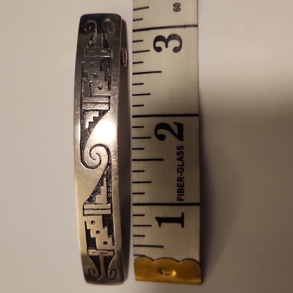 Vintage Native American Silver Hair Barrette - Picture 7 of 8